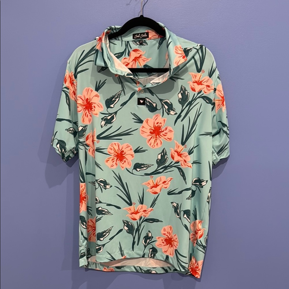 Bad Birdie Floral Polo